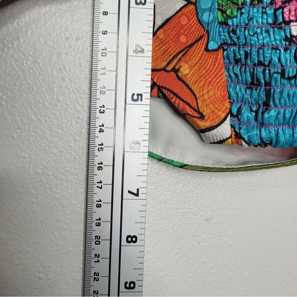 Rachel Zoe colorful vacation bright abstract print crop halter top size x small - Picture 6 of 6